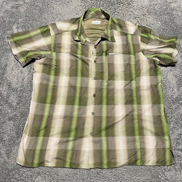 Columbia Other - Columbia Shirt Mens XL Button Up Green Plaid Short Sleeve Performance